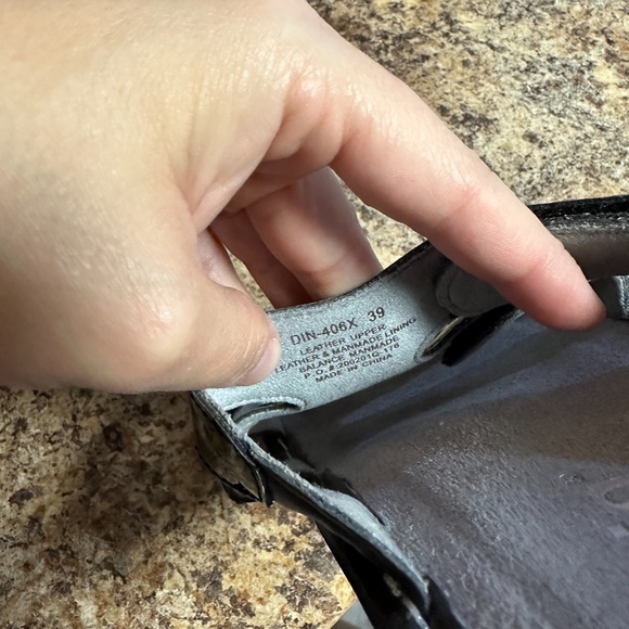 Alegria Black and Gray Leopard Print Sandals - Picture 8 of 8